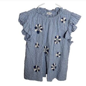 100% Cotton Blue Stripped Blouse